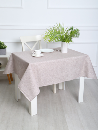 Скатерть Лен капучино — основное фото, цвет бежевый